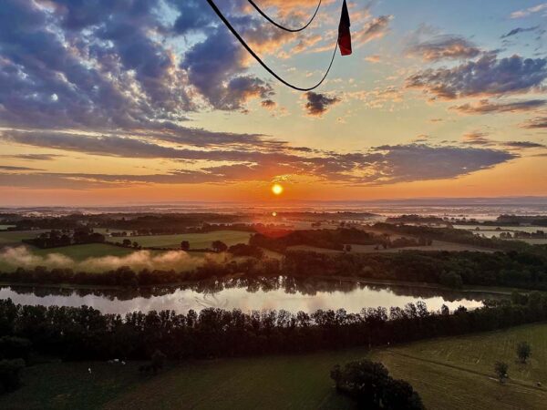 vol en montgolfière étangs de la Dombes - Auvergne Rhône Alpes